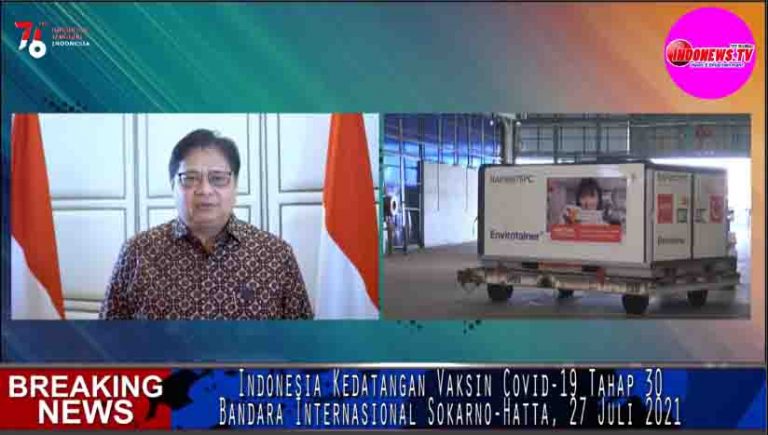 Indonesia Kembali Datangkan 21,2 Juta Dosis Bahan Baku Vaksin Sinovac.